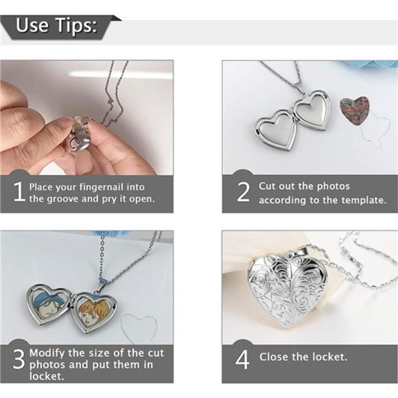 18K Gold Plated Flower Locket Necklace for Picture, Gift Jewelry - Picture 5 of 7